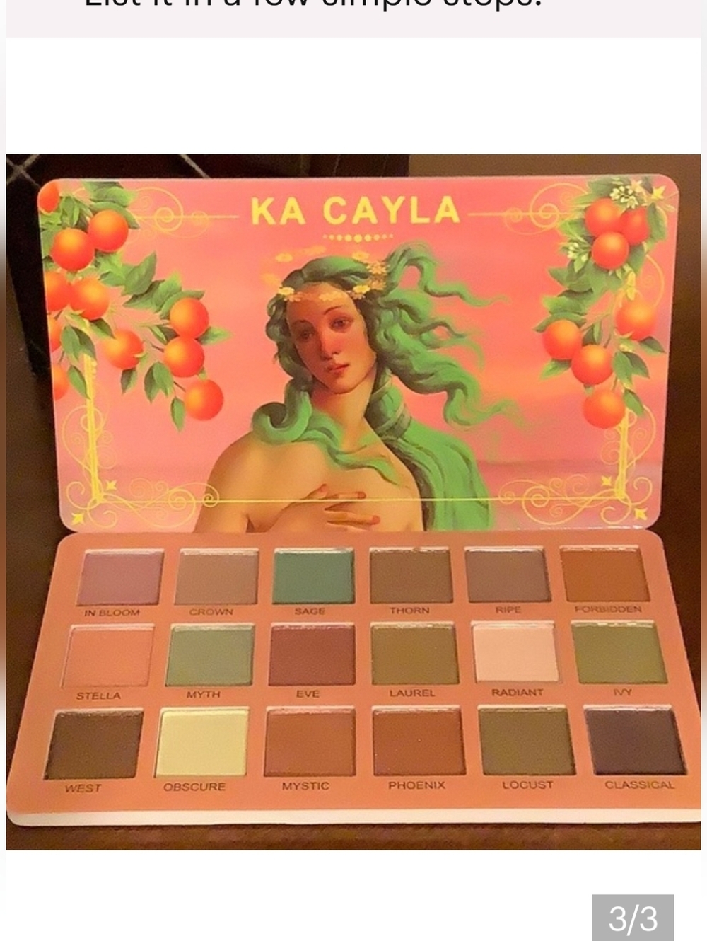 Ka Cayla 18 " Color Eyeshadow - Picture 1 of 4